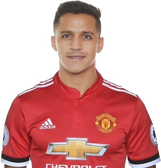 Manchester United Playerin Red Kit PNG image