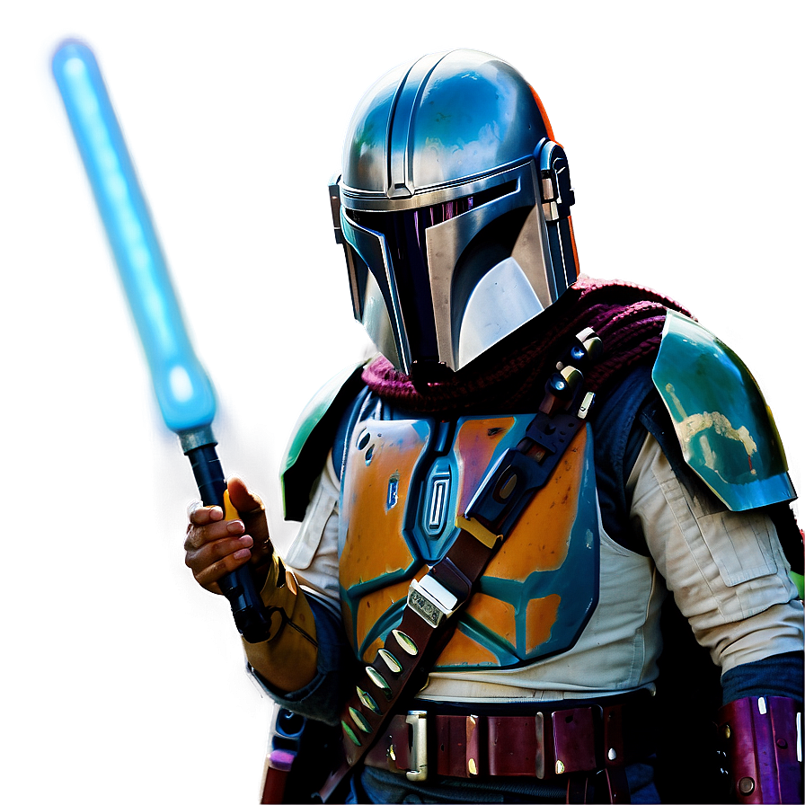 Mandalorian Action Scene Png Obs PNG image