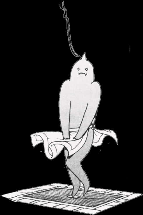 Manga_ Ghost_ Banana_ Peel PNG image