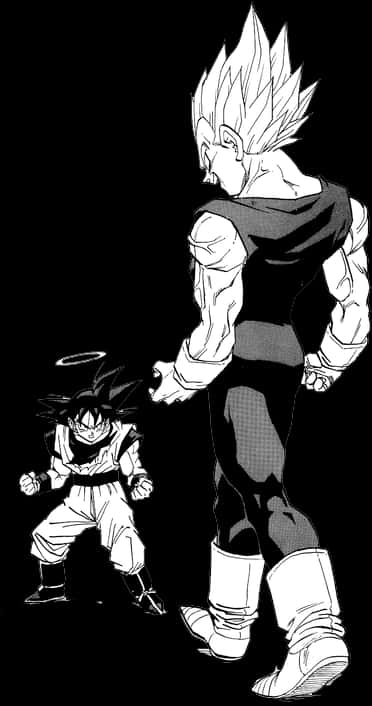 Manga_ Showdown_ Between_ Two_ Characters PNG image