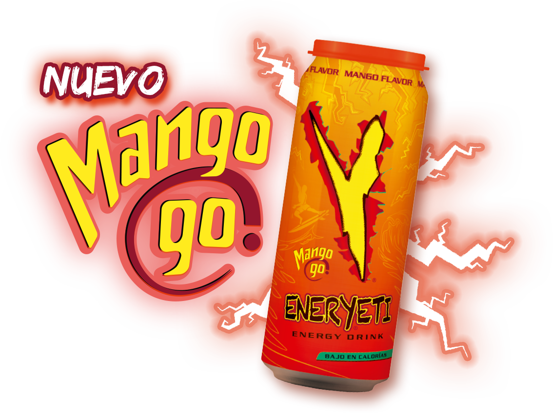 Mango Go Energy Drink Promotion PNG image