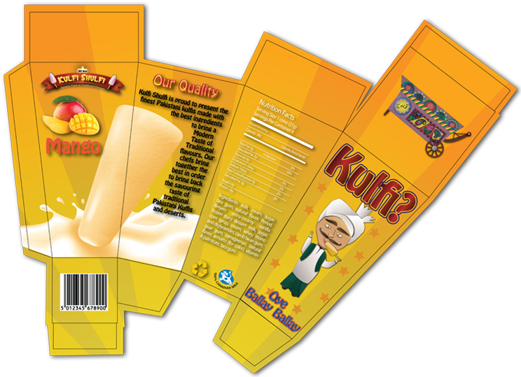 Mango Kulfi Packaging Design PNG image