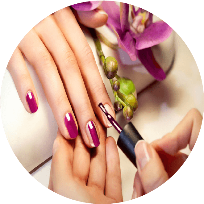 Manicure Process Purple Nail Polish PNG image