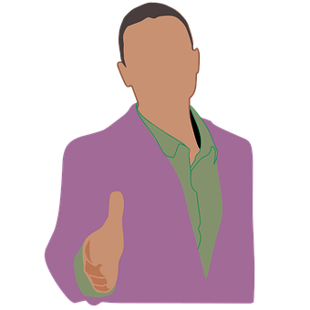 Manin Purple Jacket Vector Illustration PNG image