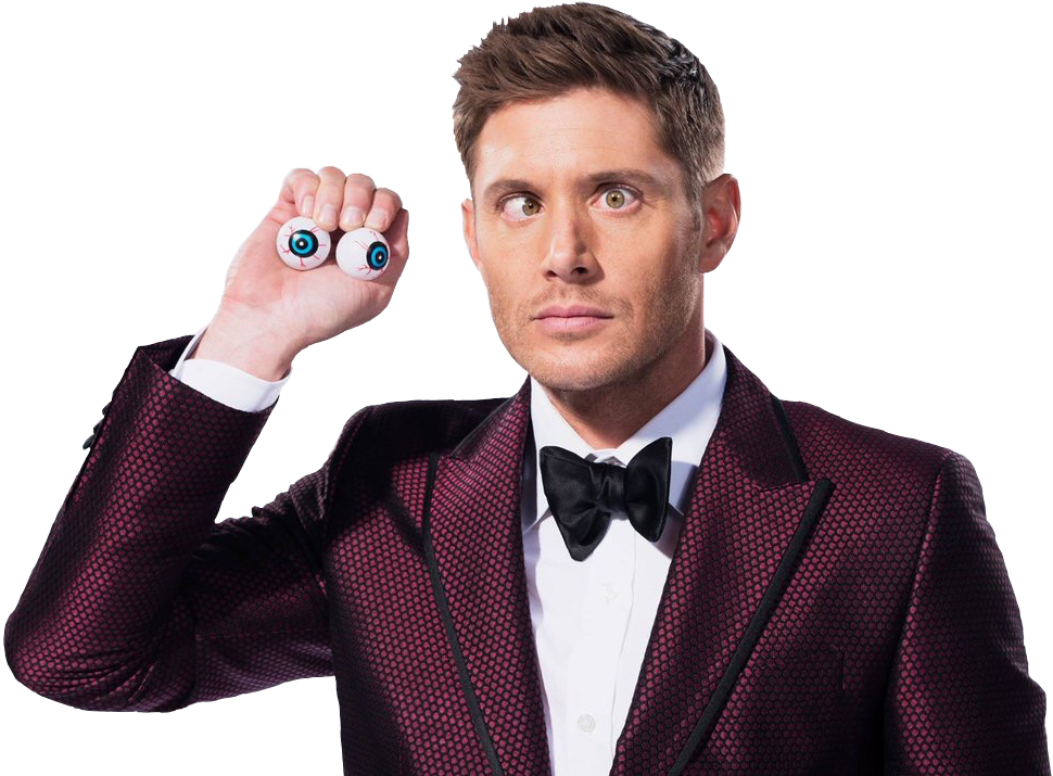 Manin Suit Holding Eyeball Toys PNG image