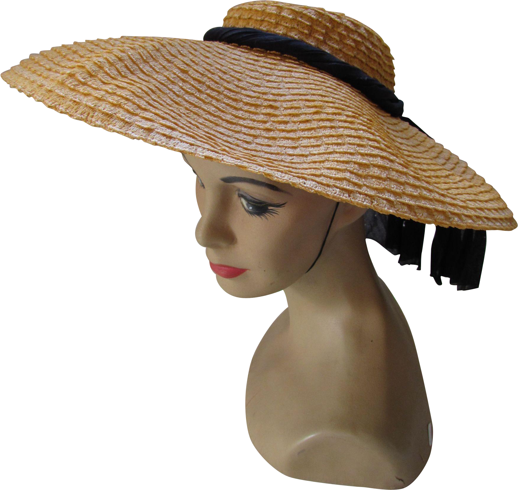 Mannequin Displaying Straw Hat PNG image