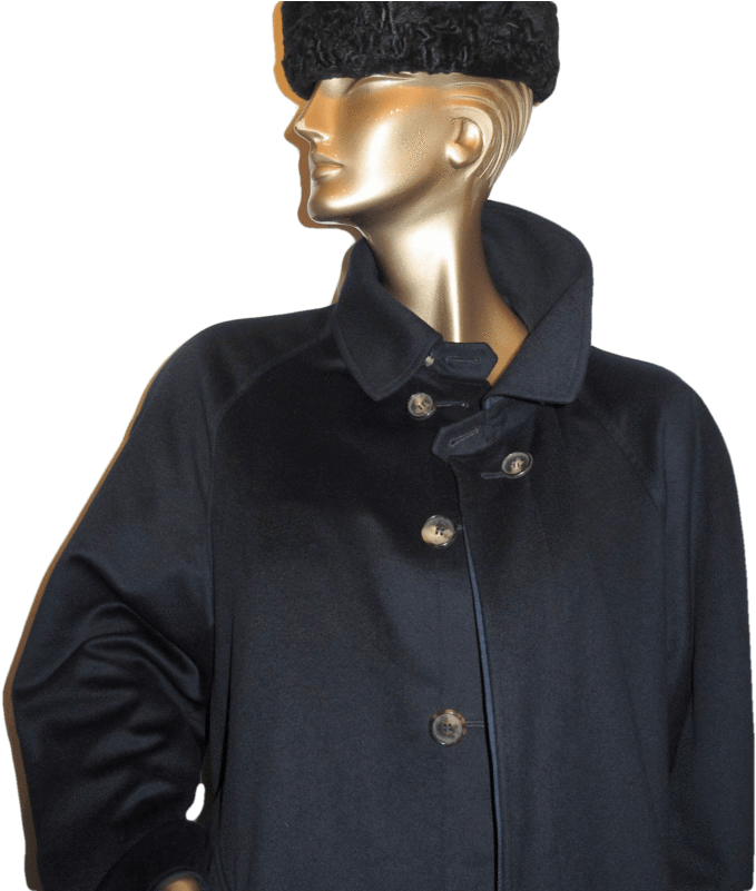 Mannequin Displaying Winter Coatand Hat PNG image