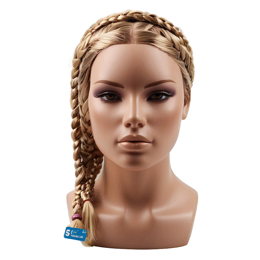 Mannequin Head With Braided Hair Png 06282024 PNG image