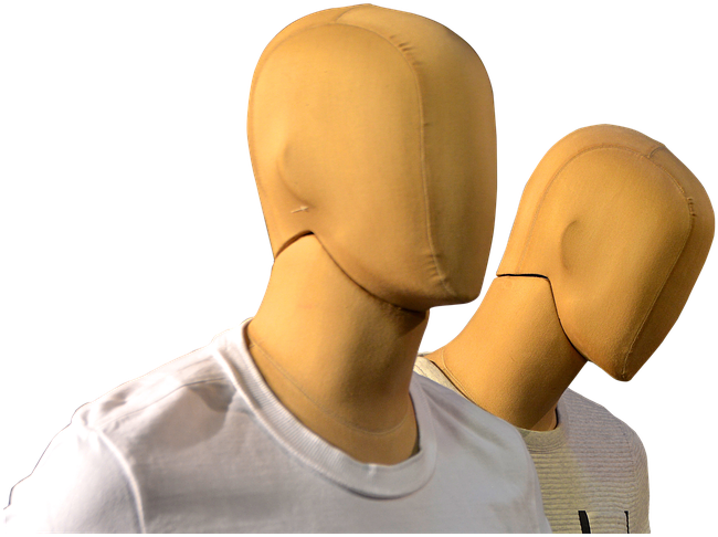 Mannequin Heads Clothed Torso PNG image