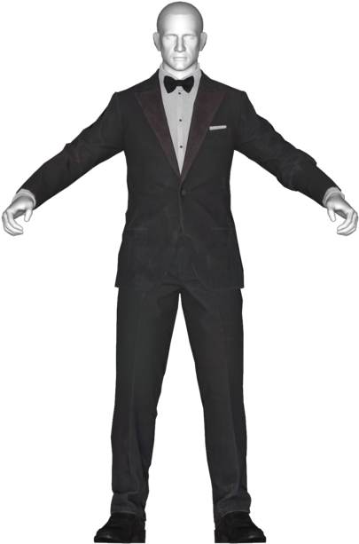 Mannequinin Black Tuxedo PNG image