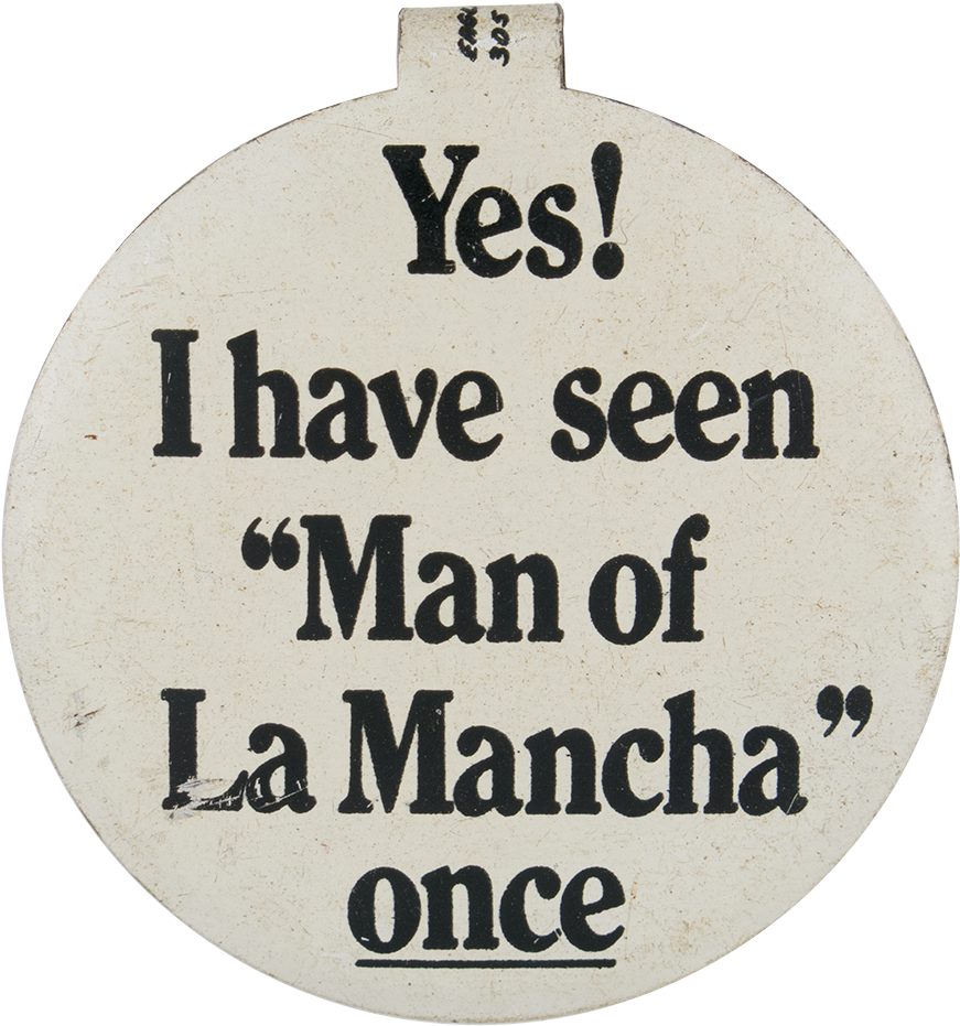Manof La Mancha Button Badge PNG image