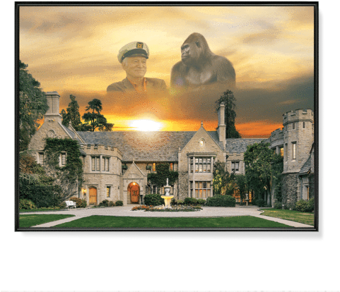 Mansion Sunset Admiral Gorilla PNG image