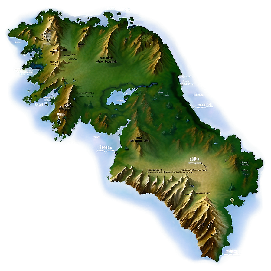 Map Of Middle Earth Png 1 PNG image