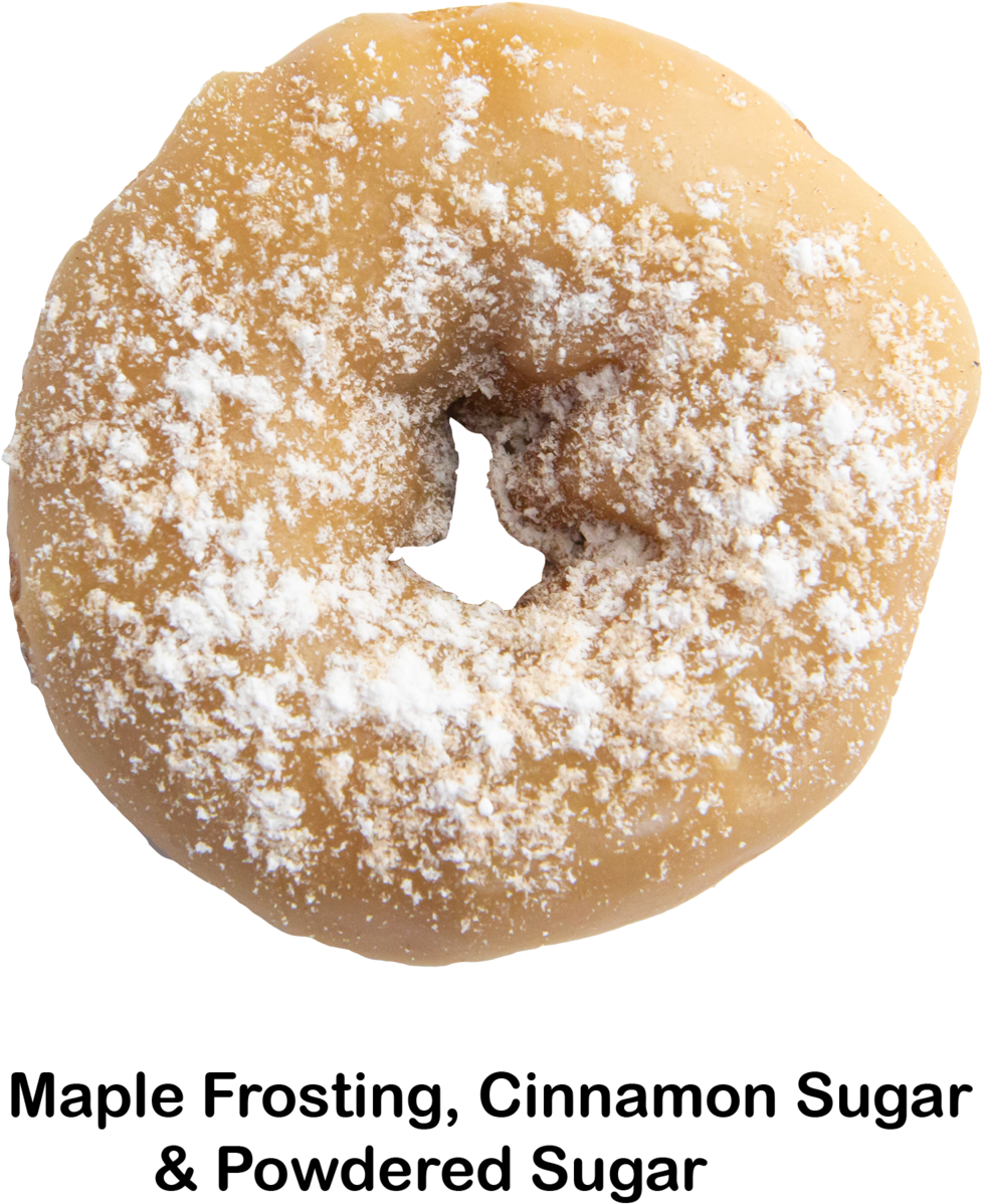 Maple Cinnamon Sugar Doughnut PNG image