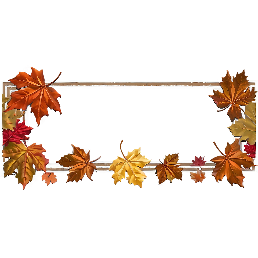 Maple Leaves Thanksgiving Border Png Lkw8 PNG image