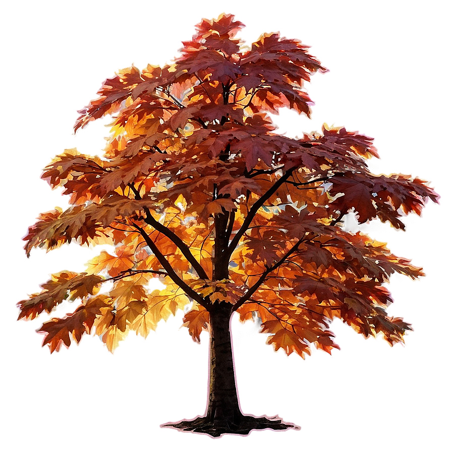 Maple Tree Glowing In Sunset Png 73 PNG image