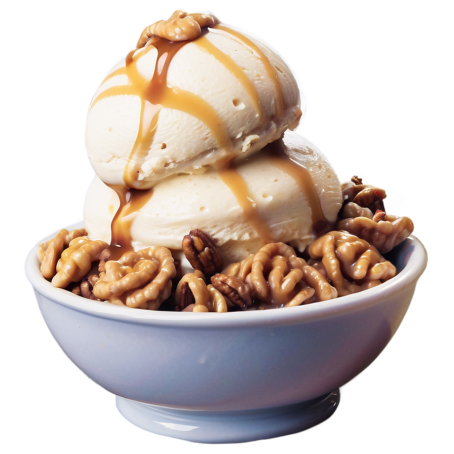 Maple Walnut Ice Cream Sundae Png 06282024 PNG image