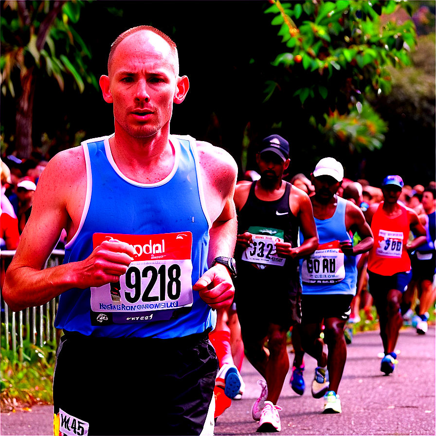 Marathon Runners And Spectators Png Jwm21 PNG image
