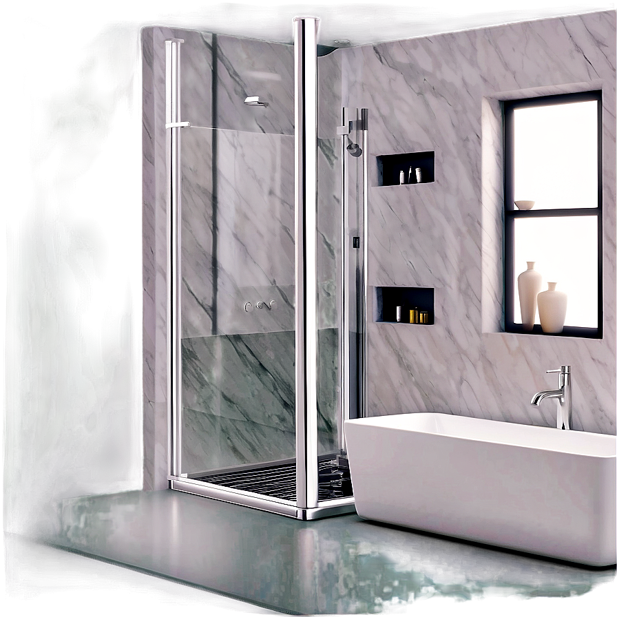 Marble Shower Walls Png 05232024 PNG image