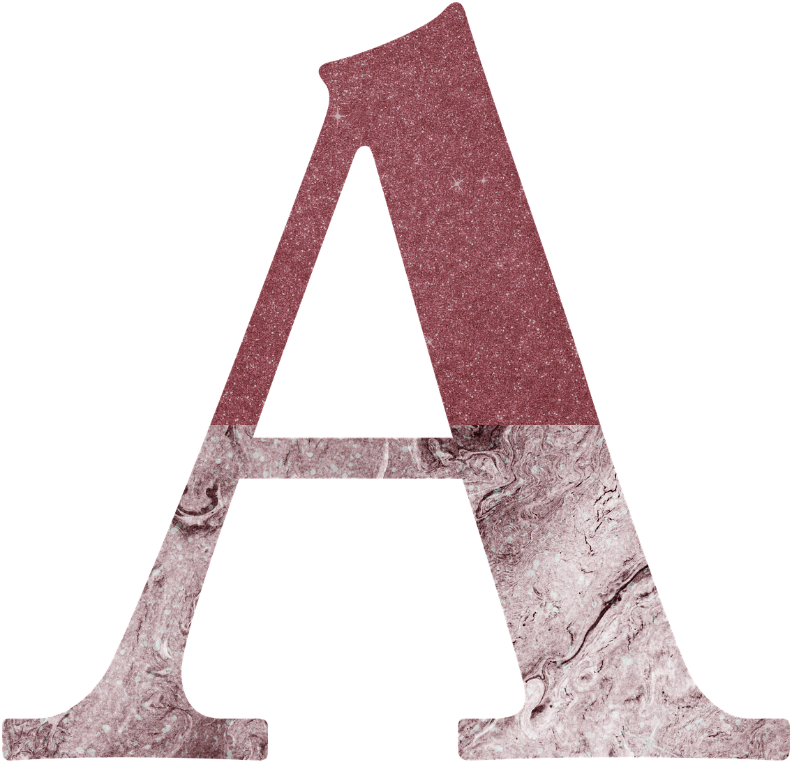 Marble Texture Letter A PNG image