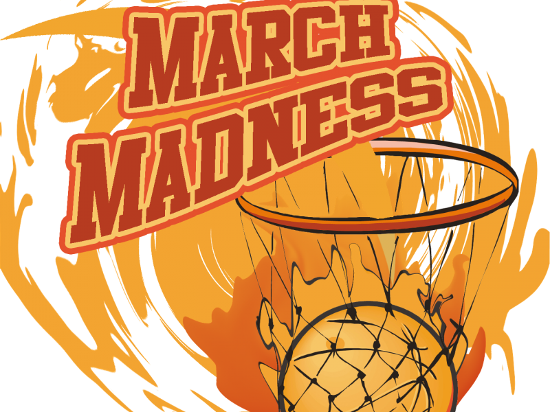 March Madness Basketball Flame PNG image