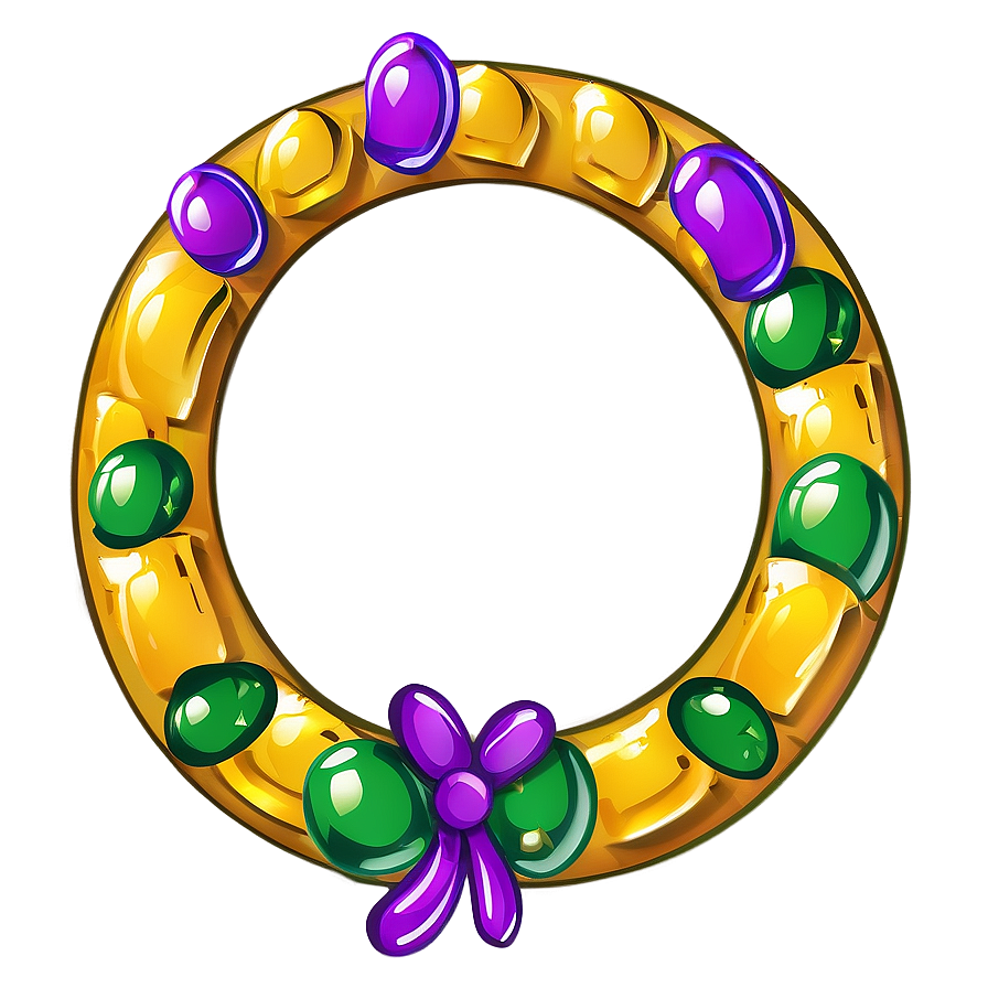 Mardi Gras Celebration Wreath Png Mxp PNG image