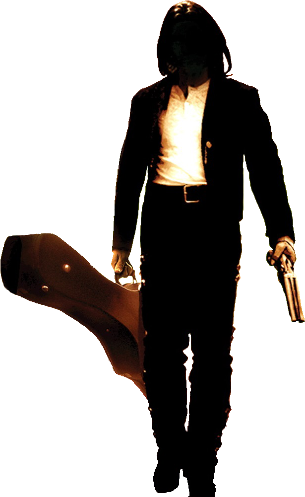 Mariachi Guitar Case Gunslinger PNG image