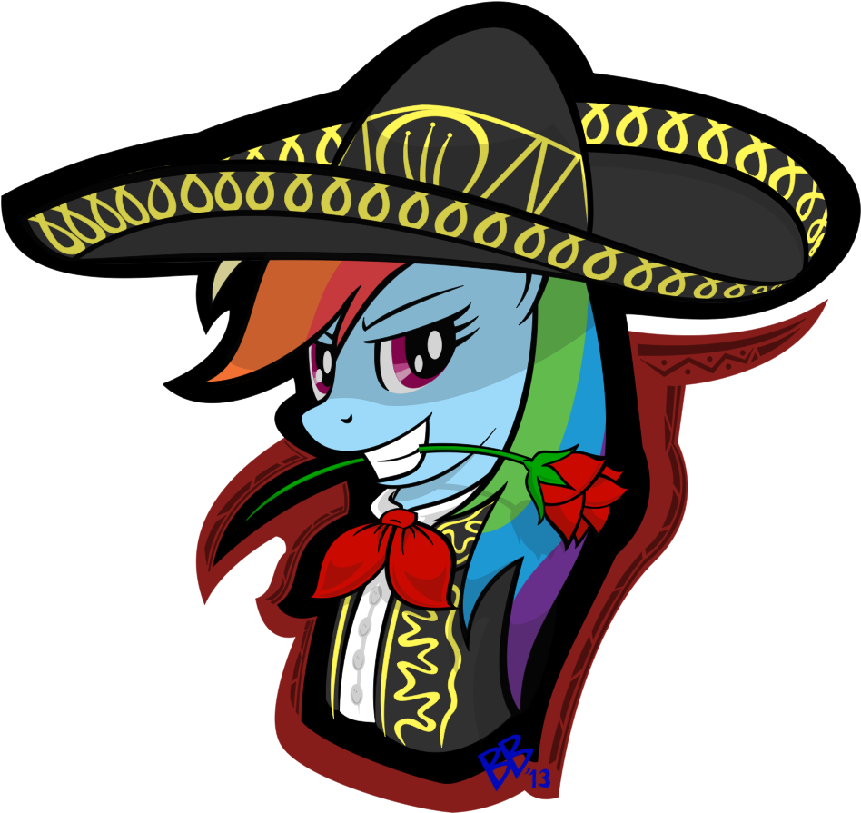 Mariachi Ponywith Sombrero PNG image