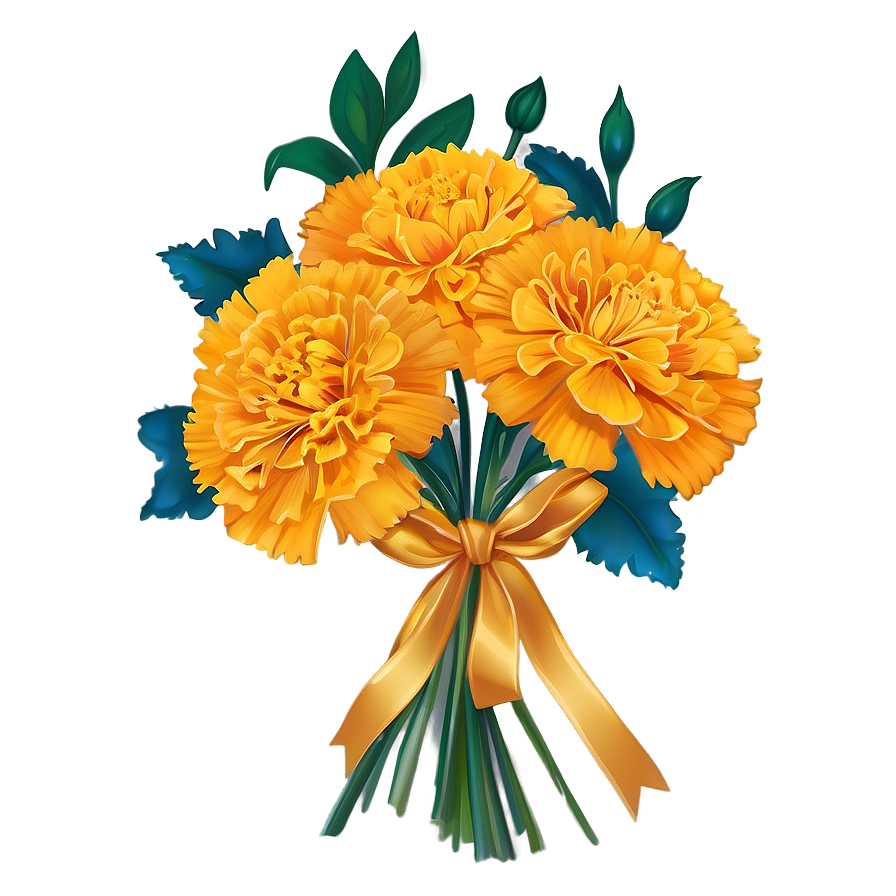 Marigold Sunshine Bouquet Png Vlk15 PNG image