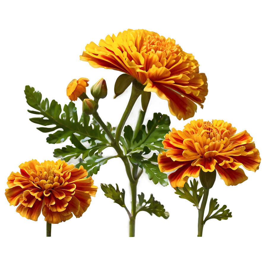 Marigolds In Nature Png Alv PNG image