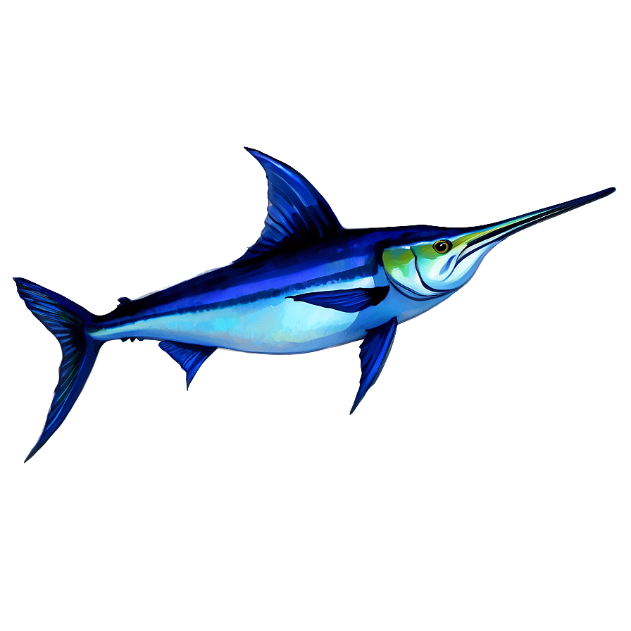 Marlin In Watercolor Png Cfo61 PNG image