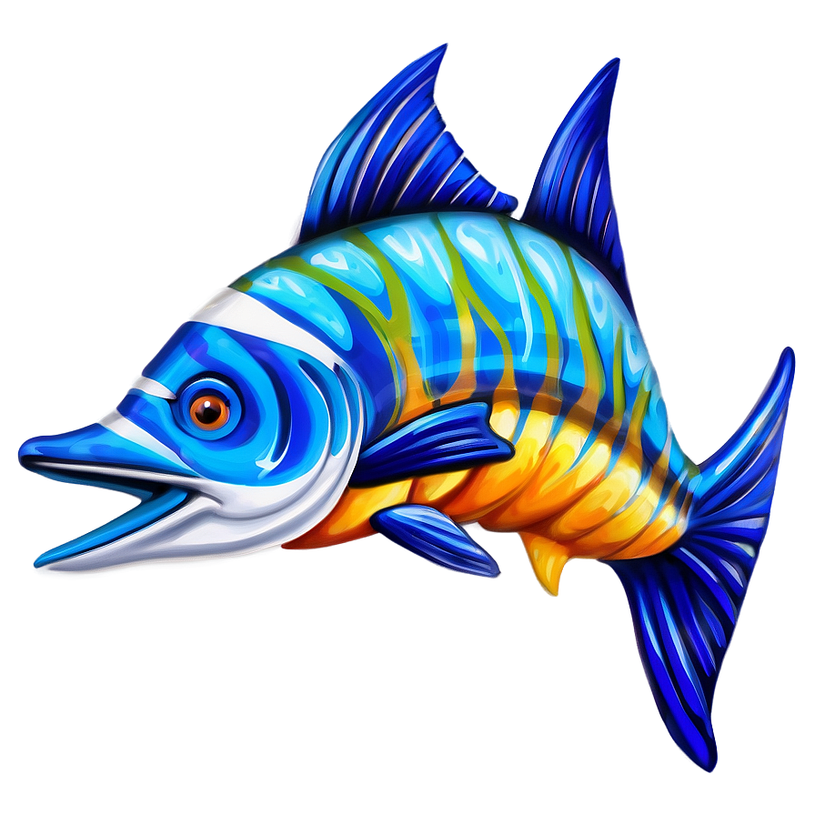 Marlin Jumping Art Png Cdr35 PNG image