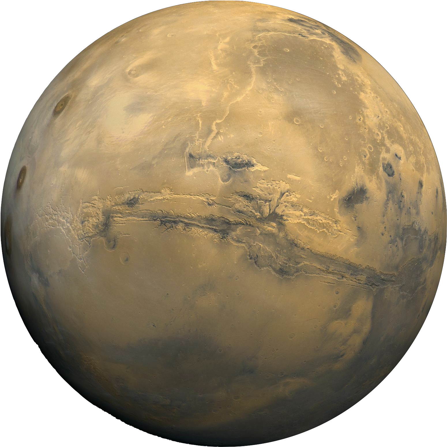 Mars Global View Valles Marineris PNG image