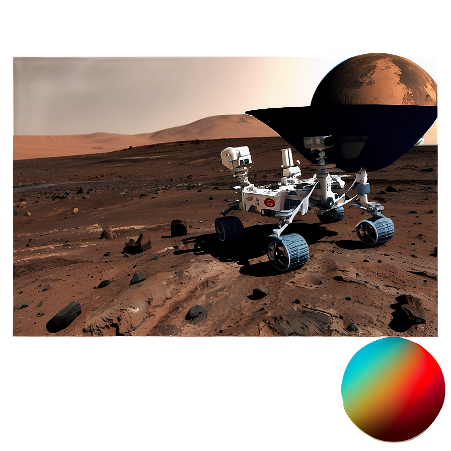 Mars Landscape With Rover Png 06212024 PNG image