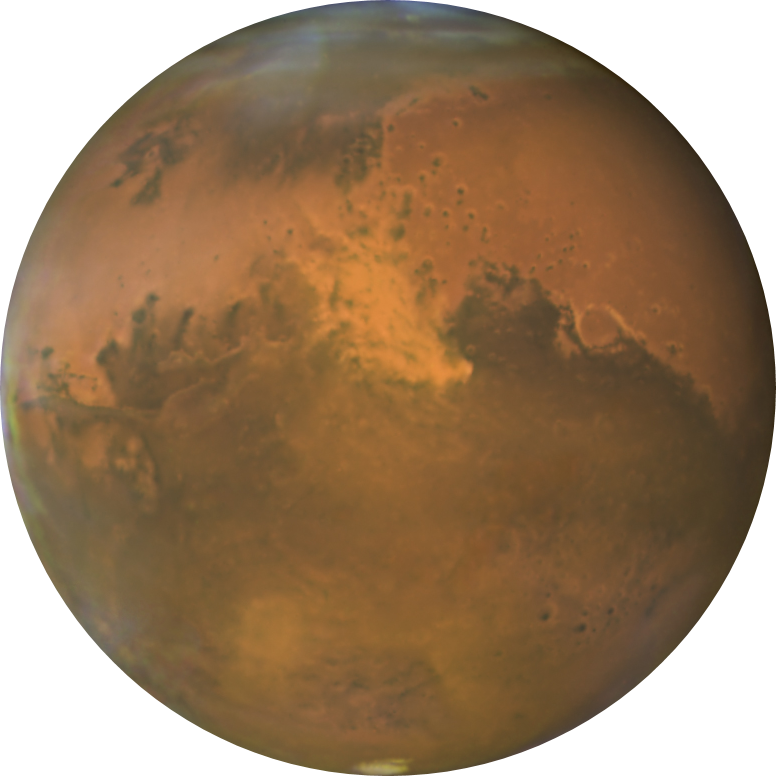Mars Planet Portrait PNG image
