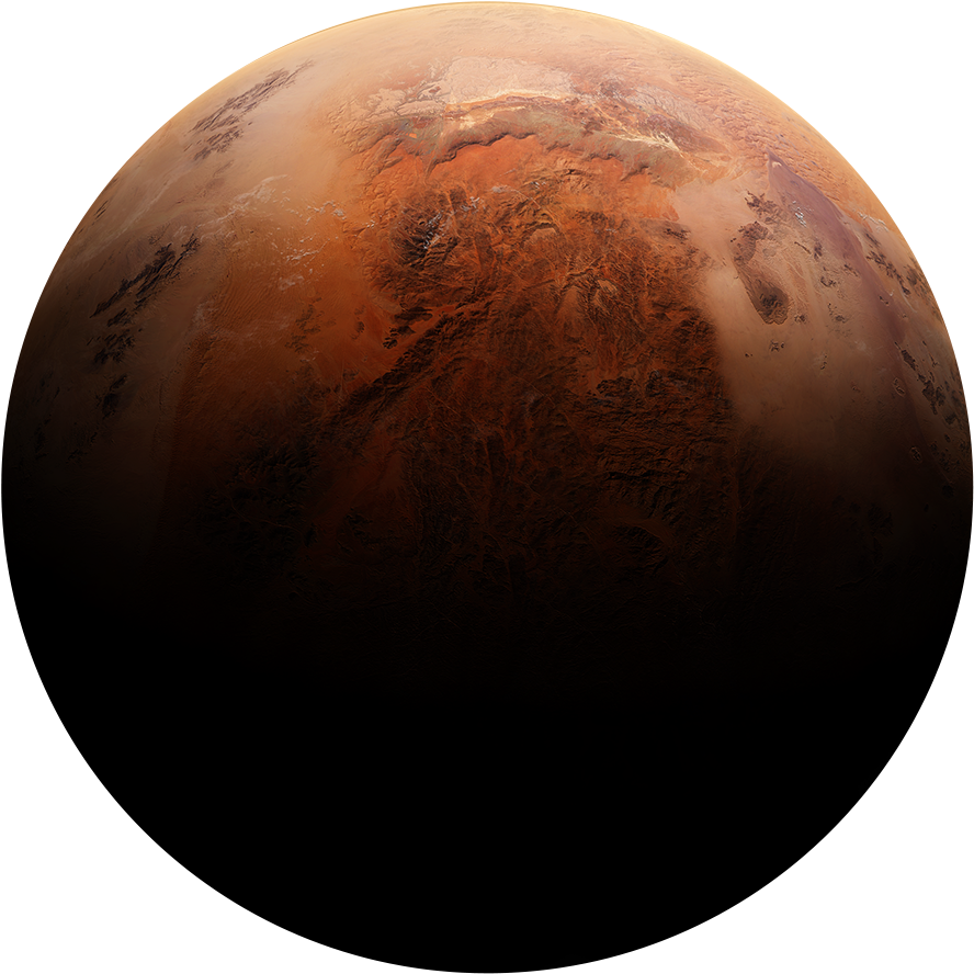 Mars Planet Red Surface View PNG image