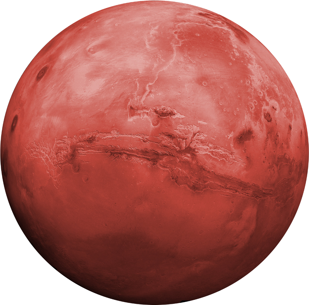 Mars Red Planet Global View PNG image