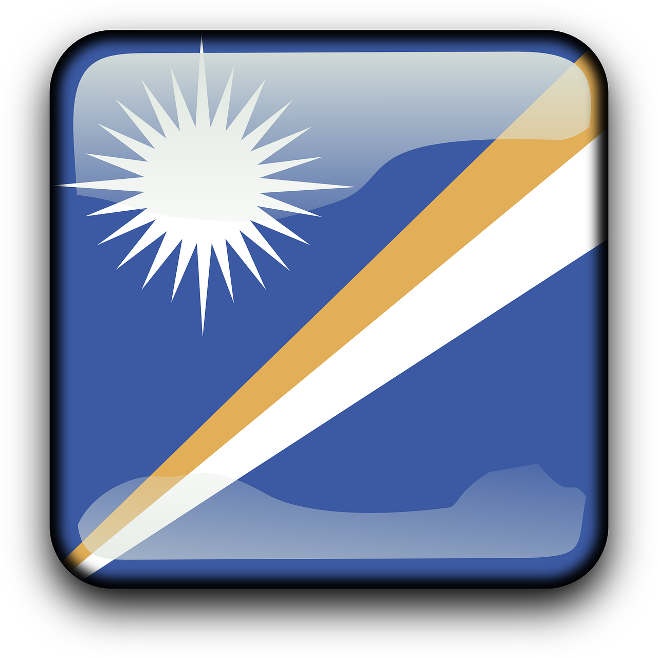 Marshall Islands Flag Icon PNG image