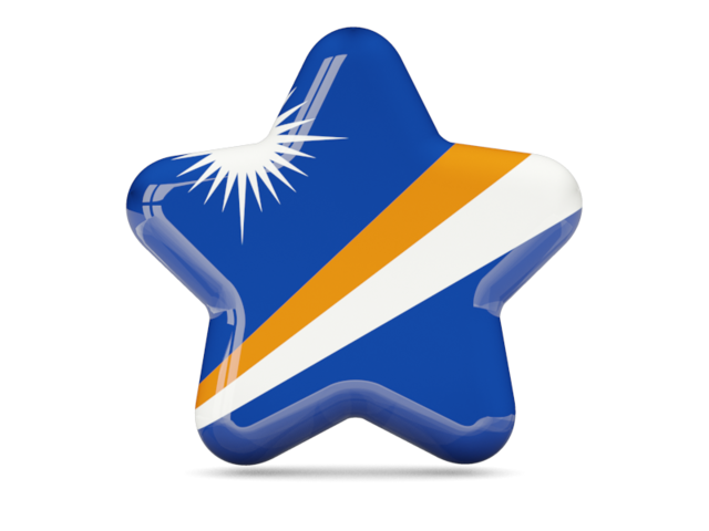 Marshall Islands Flag Star Graphic PNG image