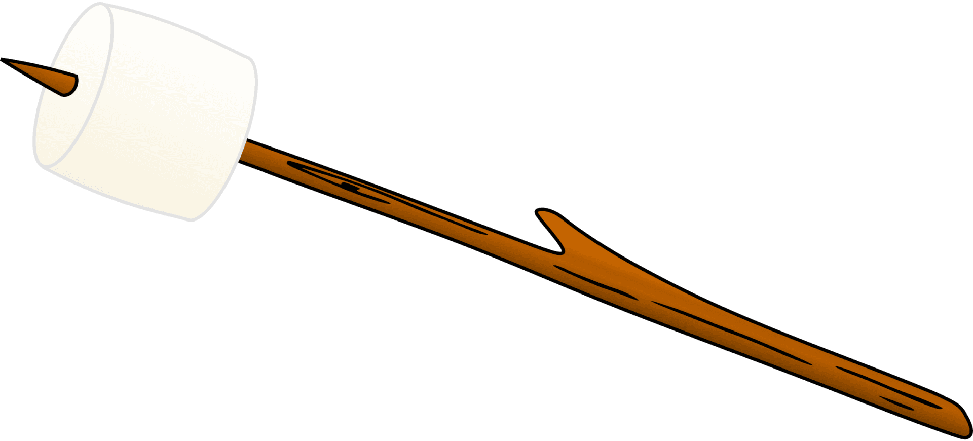 Marshmallowon Stick Cartoon PNG image