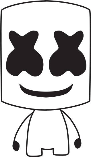 Marshmello Cartoon Character PNG image
