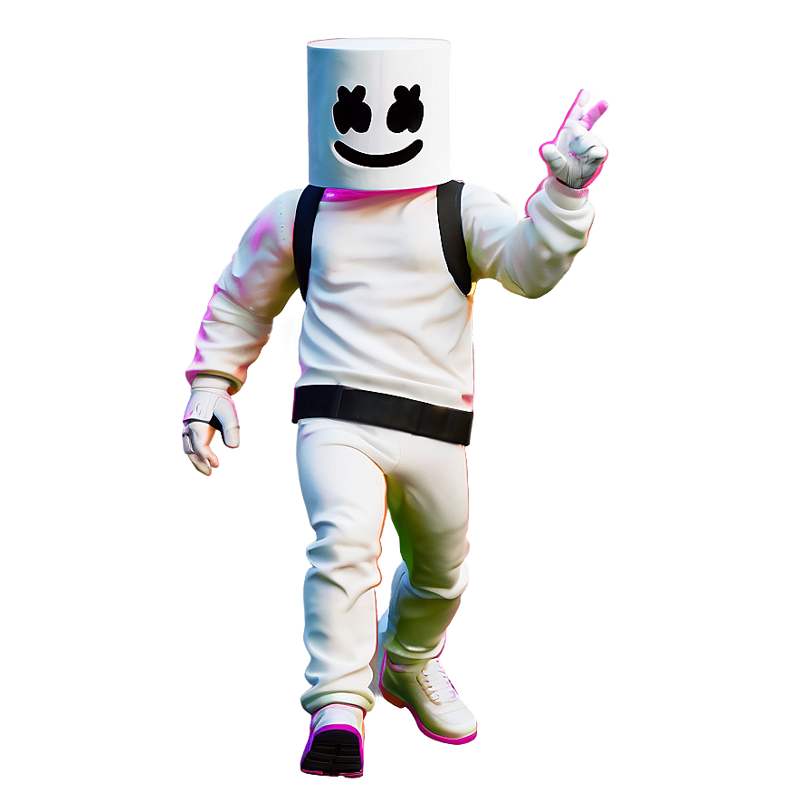 Marshmello Emote Fortnite Png 1 PNG image