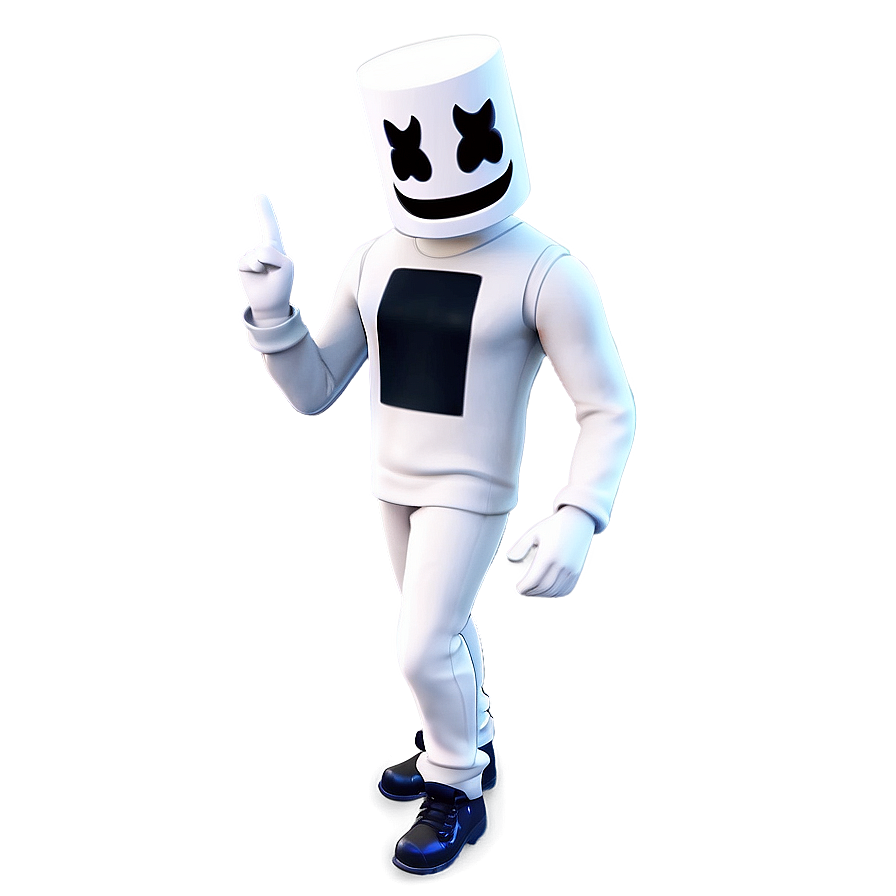 Marshmello Exclusive Fortnite Skin Png 06252024 PNG image