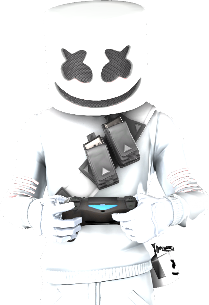 Marshmello Gaming Controller Pose PNG image