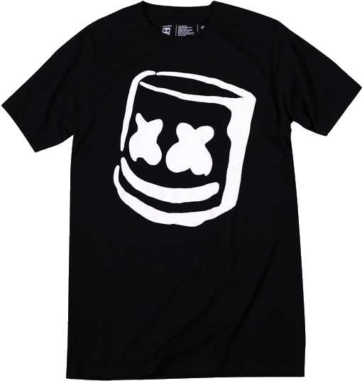 Marshmello Icon Black T Shirt PNG image