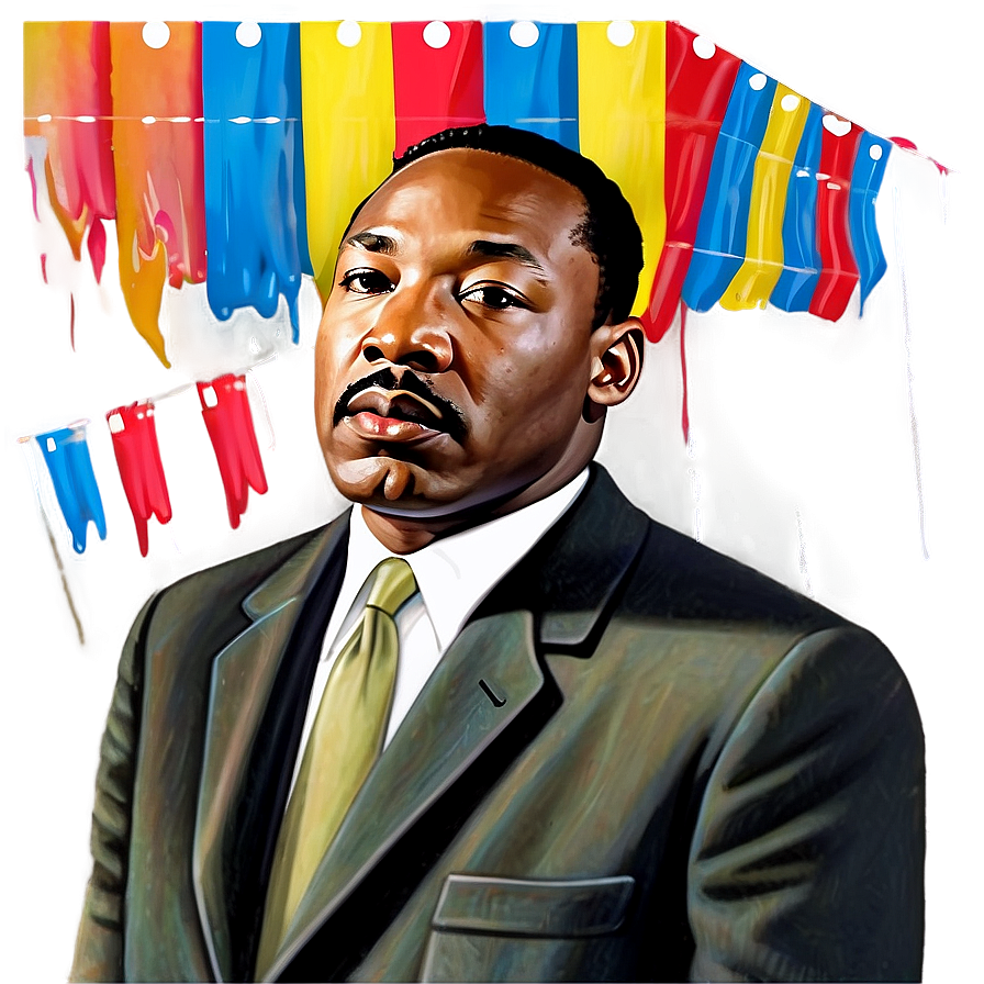 Martin Luther King Portrait Png Pdk PNG image