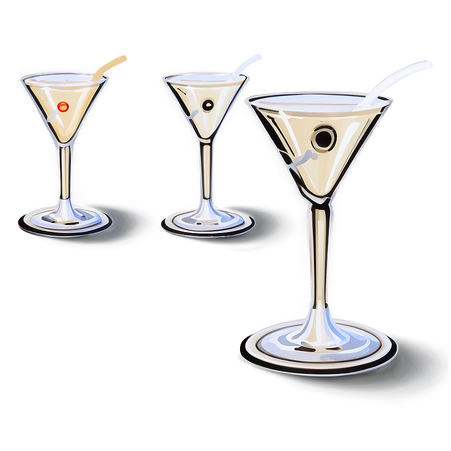 Martini Art Deco Style Png Sai72 PNG image