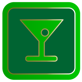 Martini Glass Icon Green PNG image