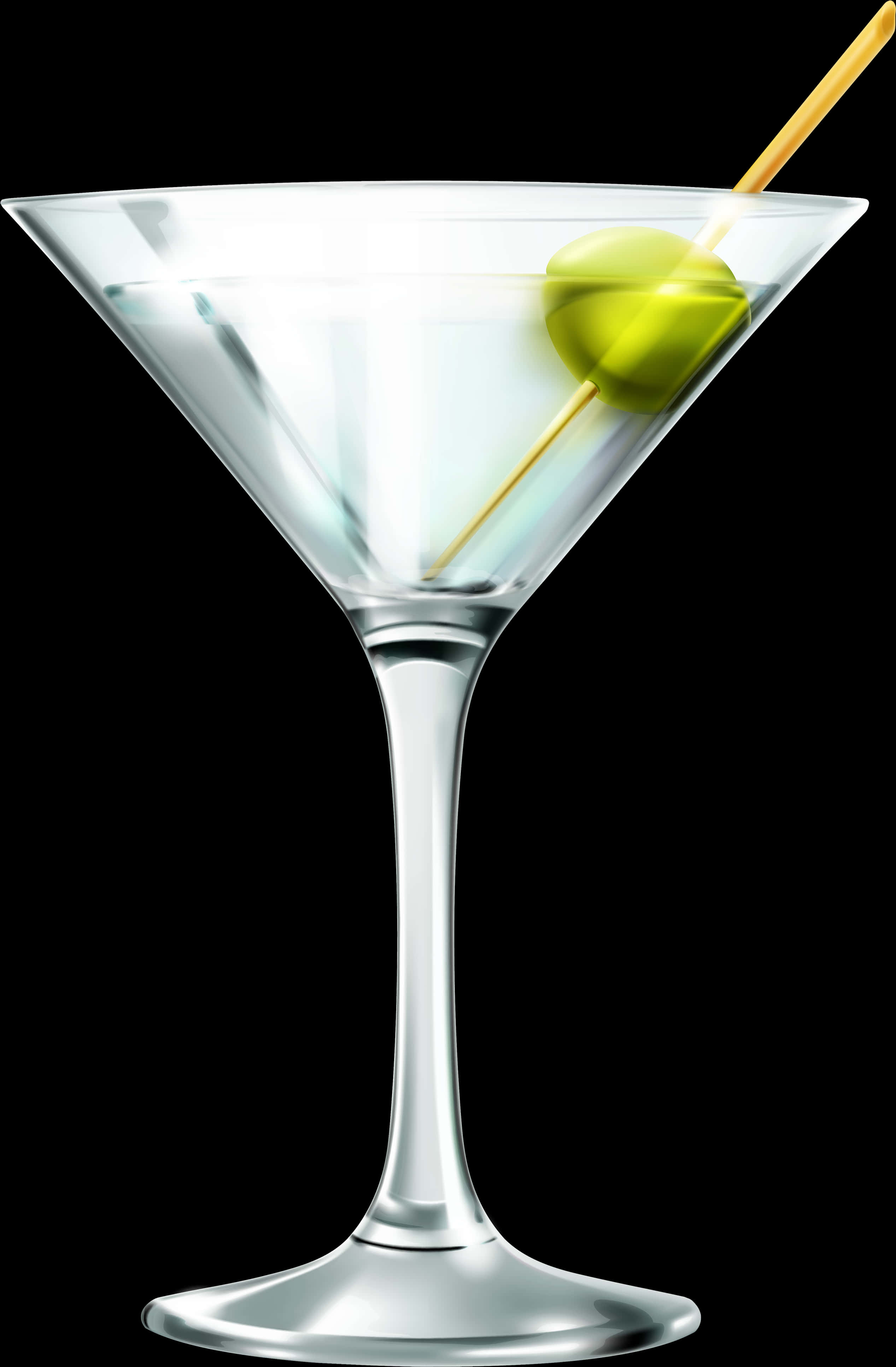Martini Glass With Olive PNG image