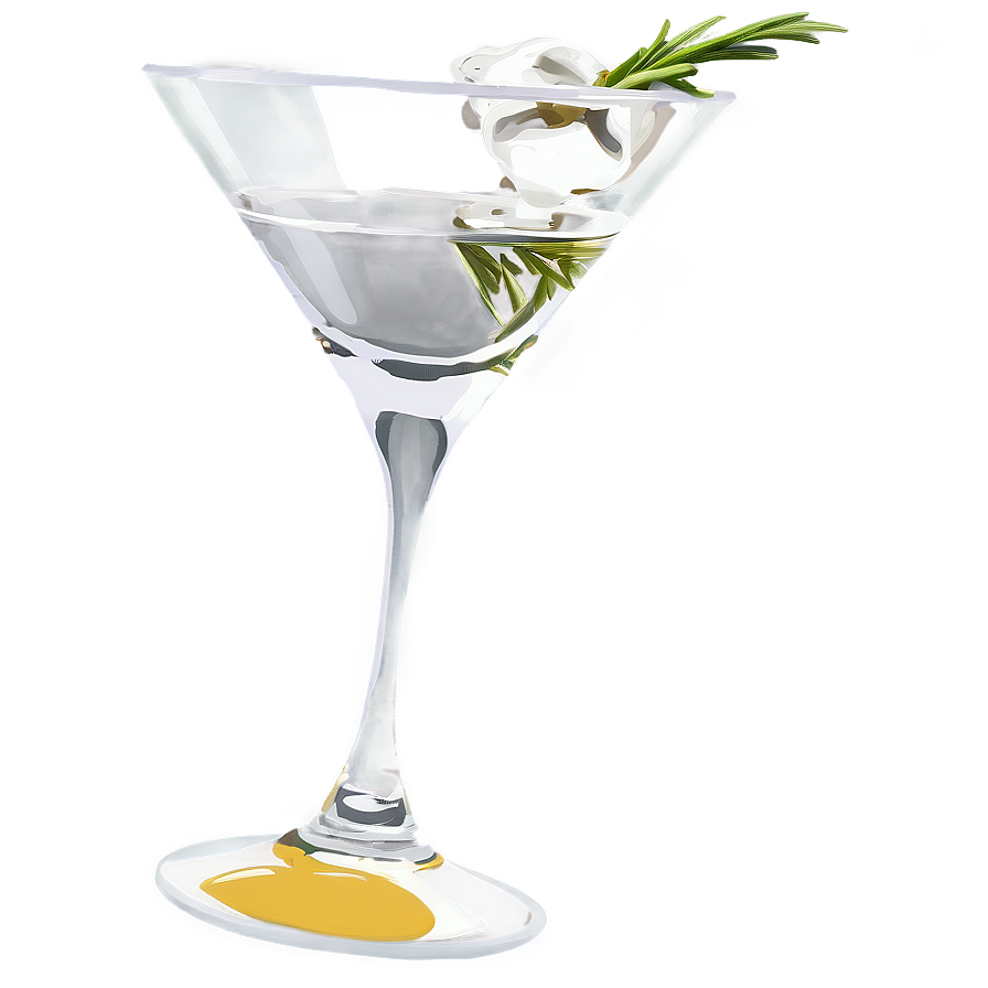 Martini With Rosemary Garnish Png 40 PNG image